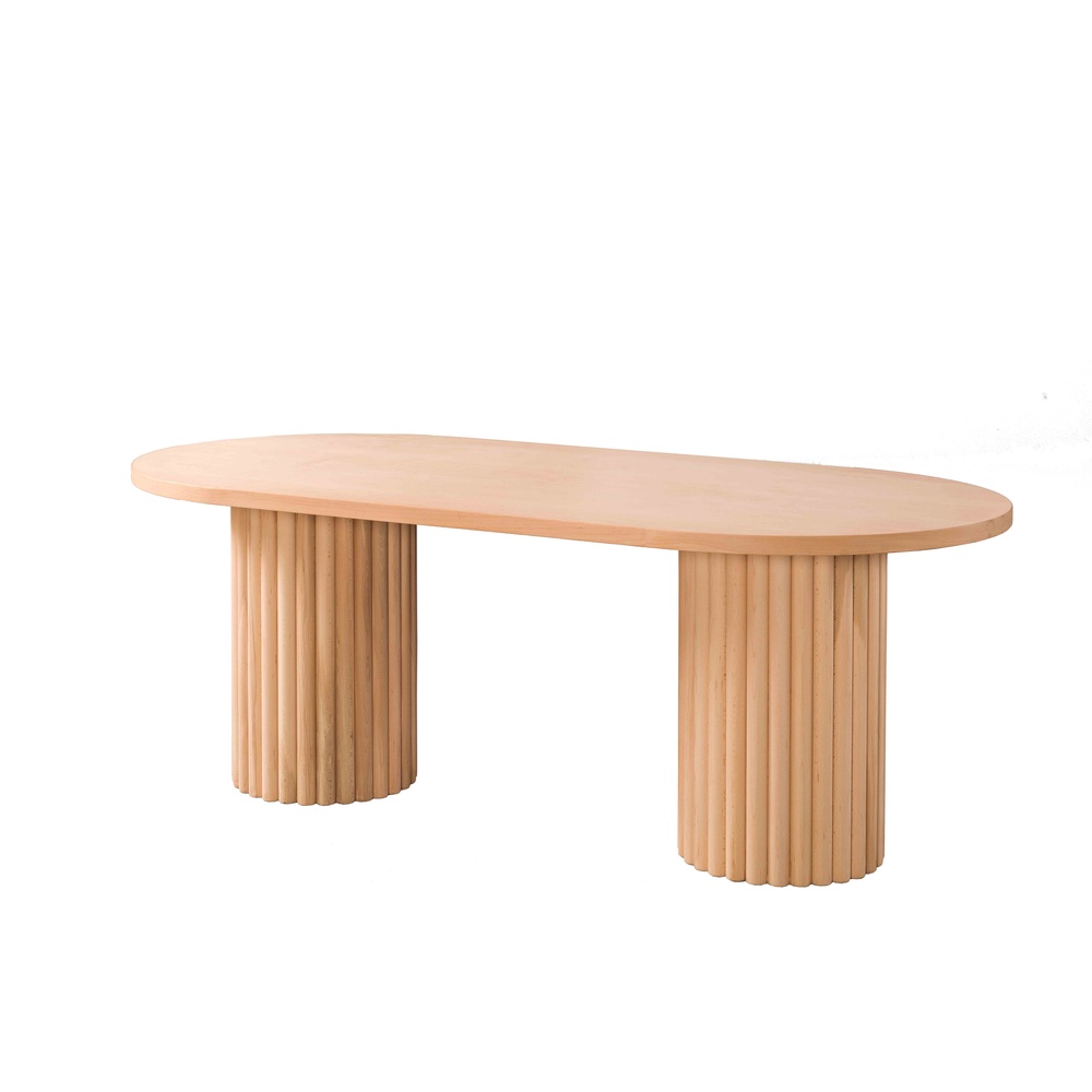 2178 200 LÜK ÇİFT AYAKLI PAPATYA OVAL SABİT MASA - Görsel 1