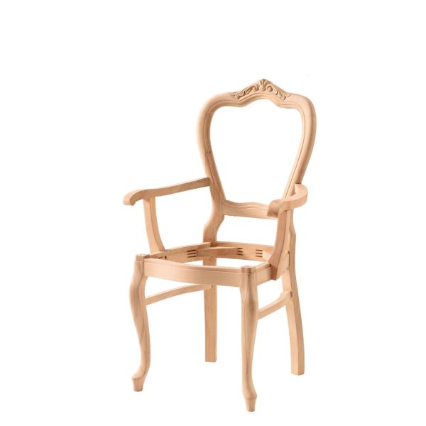 KLASİK OYMALI KOLLU SANDALYE